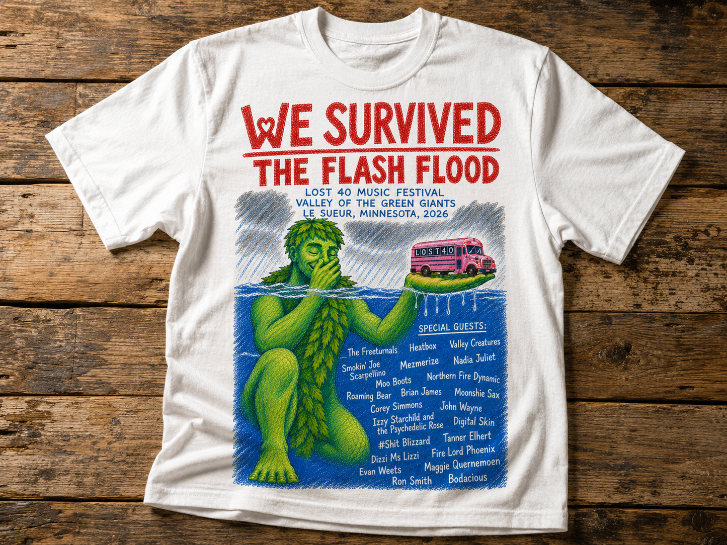 WE SURVIVED THE FLASH FLOOD — Commemorative T-Shirt