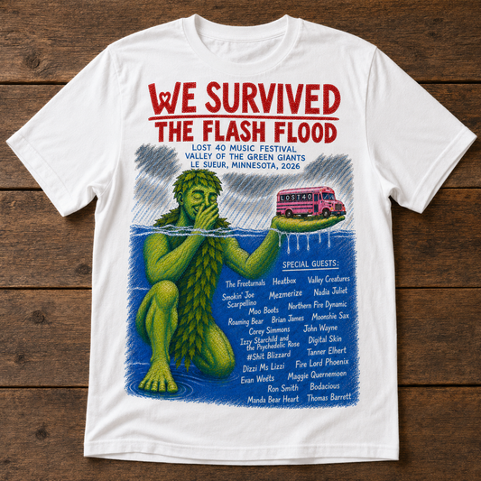 WE SURVIVED THE FLASH FLOOD — Commemorative T-Shirt